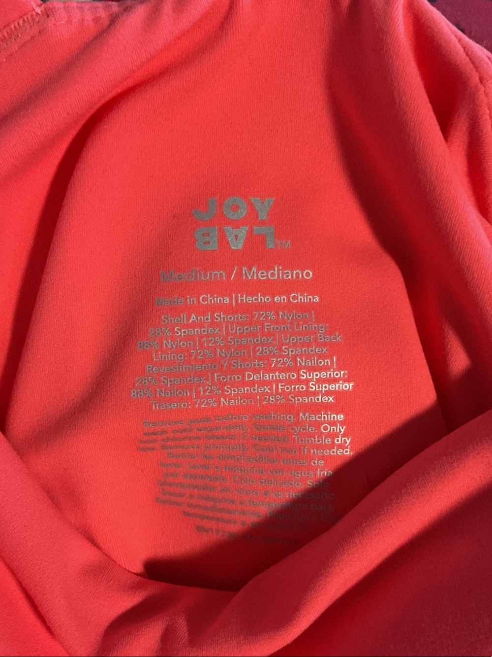 NWT JoyLab Papaya Pink Active Dress with Built in Shorts - Picture 8 of 10